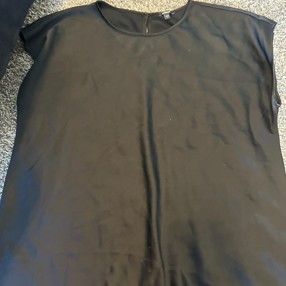 Black business casual loose shirt